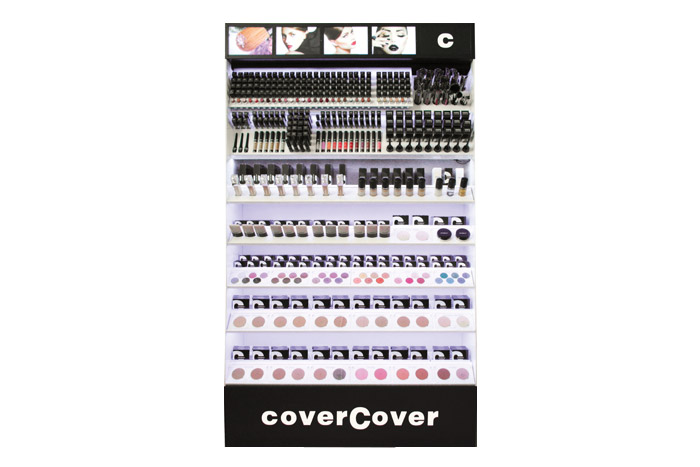 Espositore CoverHouse per make-up viso, occhi e labbra